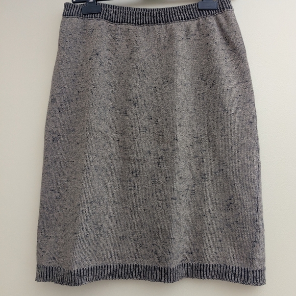 Vintage Jeanne Pierre women's knit beige skirt minimalist 90s cotton size med - Picture 6 of 7